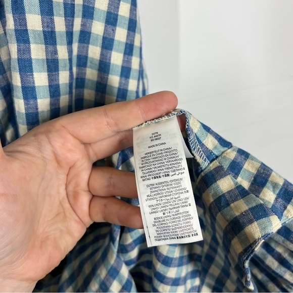 Boden Square Neck 100% Linen Midi Dress Size US 12 - Picture 11 of 11